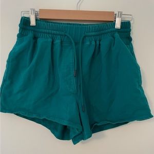 Richer Poorer Stretch Terry Sweatshort, Teal, Size L